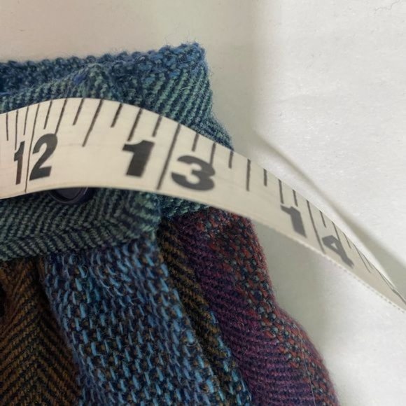 Vintage 70s 80s personal striped a-line skirt multicolored purples blue size 10 - Picture 6 of 8